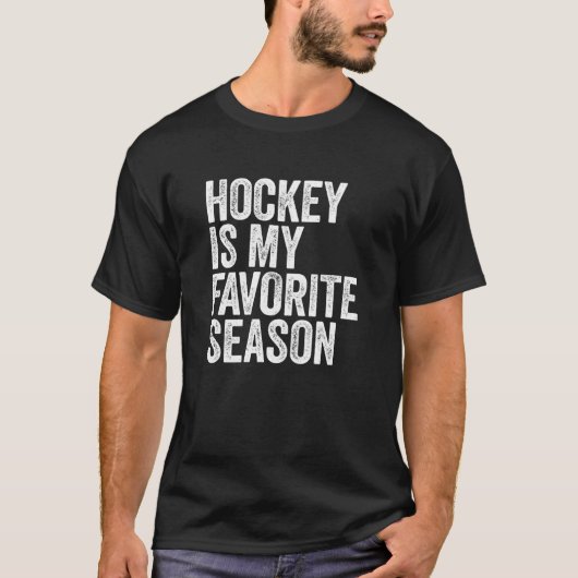 Hockey is mijn favoriete seizoen t-shirt (Voorkant)