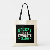 Hockey is mijn favoriete seizoen tote bag (Achterkant)