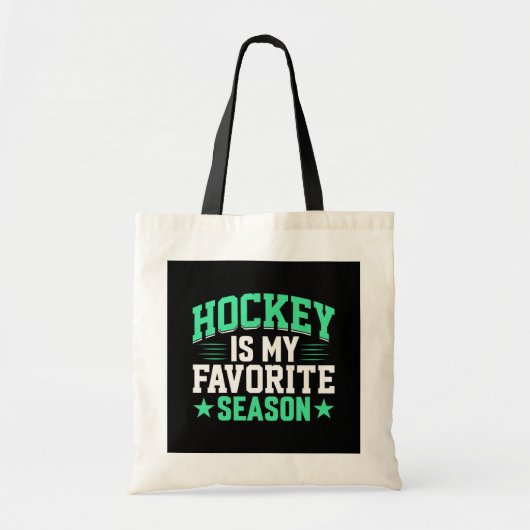 Hockey is mijn favoriete seizoen tote bag (Voorkant)