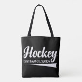 Hockey is mijn favoriete seizoen tote bag (Achterkant)