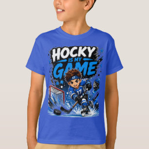 Hockey Is Mijn Game Schattig Kawaii Kids Sport O T-shirt