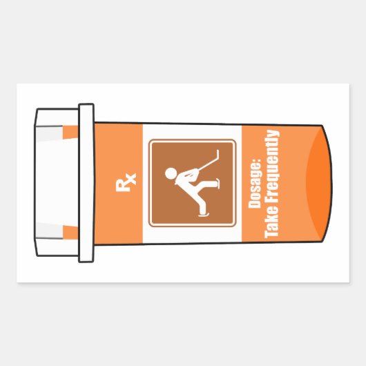 Hockey is mijn medicijn rechthoekige sticker (Voorkant)