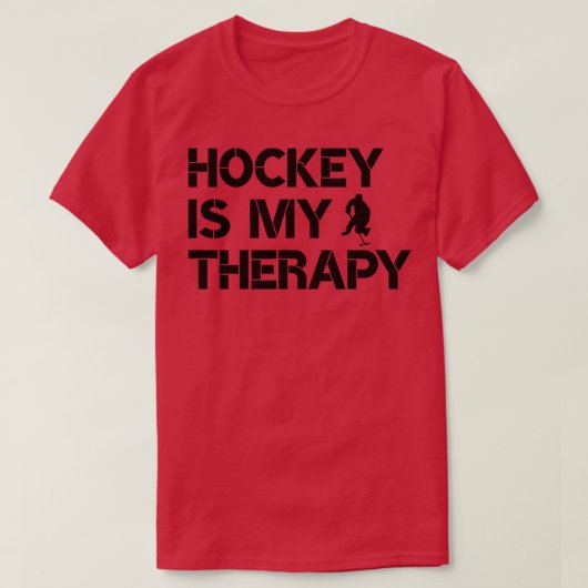 Hockey is mijn therapie 1 t-shirt (Design voorkant)
