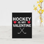 Hockey Is Mijn Valentijn Leuk Humor Fans Kaart (Gele Bloem)