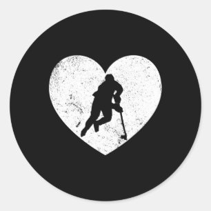 Hockey Is Mijn Valentijn Leuk IJshockey Valentijns Ronde Sticker