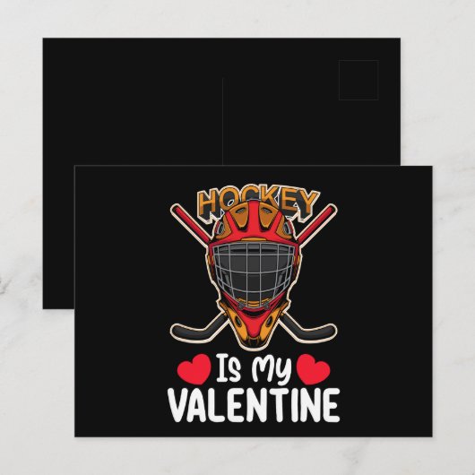 Hockey is mijn Valentijnsdag ijssport Briefkaart (Voorkant / Achterkant)