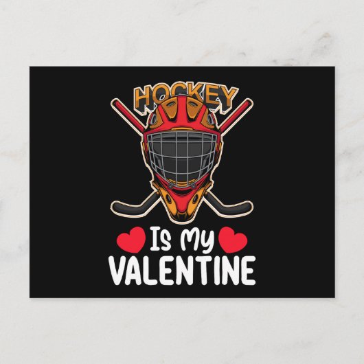 Hockey is mijn Valentijnsdag ijssport Briefkaart (Voorkant)