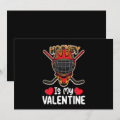 Hockey is mijn Valentijnsdag ijssport Kaart (Voorkant / Achterkant)