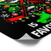 Hockey Is My Favorite Season Christmas Tree Equipm Poster (Hoek)
