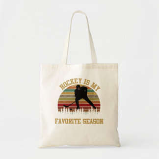 Hockey Is My Favorite Season Retro Grunge Classic Tote Bag