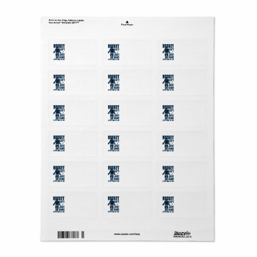 Hockey is niet alleen een spel Adresetiketten Etiket (Full Sheet)