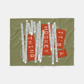 Hockey Jargon Fleece Deken (Voorkant (Horizontaal))