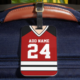 Hockey Jersey - Aangepaste naam/nummertas - Label Bagagelabel