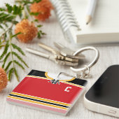  Hockey Jersey Keyring, Lacrosse Sleutelhanger (Voorkant Rechts)