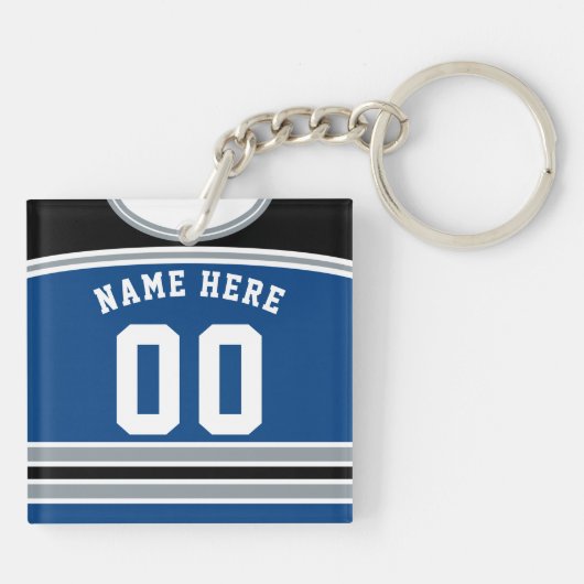  Hockey Jersey Keyring, Lacrosse Sleutelhanger (Achterkant)