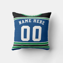 Hockey Jersey Name & Number Sjabloon Pillow Kussen