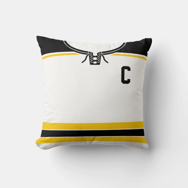 Hockey Jersey Name & Number Sjabloon Pillow Kussen (Voorkant)