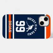 Hockey Jersey Nummer Team Design Case-Mate iPhone Case (Achterkant (horizontaal))