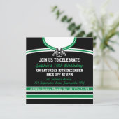 Hockey Jersey themafeest nodigt uit tot Sjabloon,  Kaart (Staand voorkant)