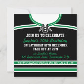 Hockey Jersey themafeest nodigt uit tot Sjabloon,  Kaart (Voorkant)