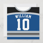 Hockey Jersey themafeest nodigt uit tot Sjabloon, Kaart (Achterkant)