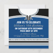 Hockey Jersey themafeest nodigt uit tot Sjabloon, Kaart (Voorkant)