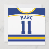 Hockey Jersey themafeest nodigt uit tot Sjabloon Kaart (Achterkant)