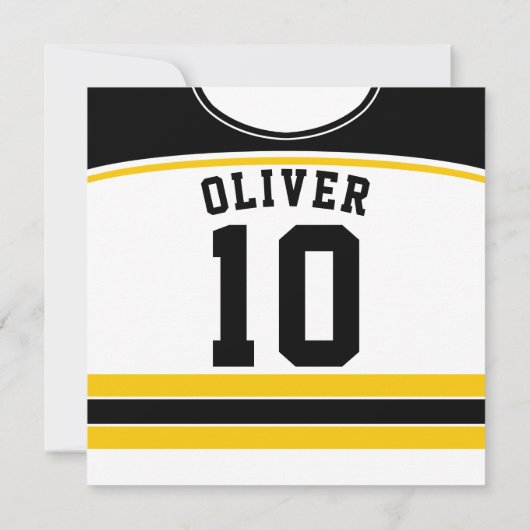 Hockey Jersey ThMED Party nodigt Sjabloon uit Kaart (Achterkant)