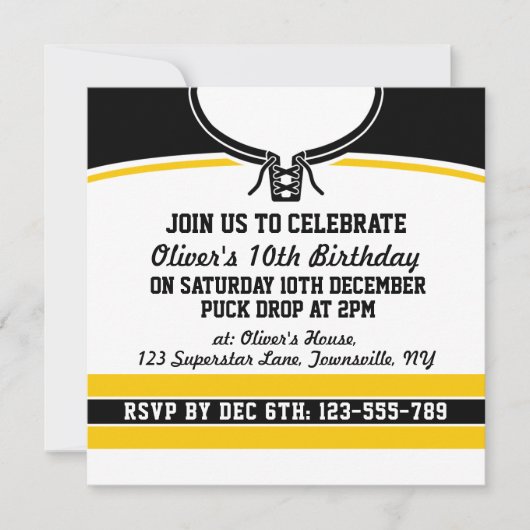 Hockey Jersey ThMED Party nodigt Sjabloon uit Kaart (Voorkant)