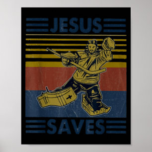 Hockey Jezus Redt Grappige Hockey De Strafbox Poster