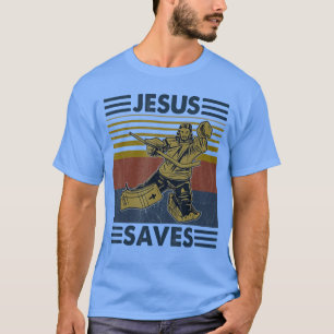 Hockey Jezus Redt Grappige Hockeyhe Straf Bo meisj T-shirt