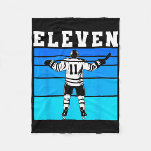Hockey Jongen 11e Verjaardag Elf IJshockey Verjaar Fleece Deken