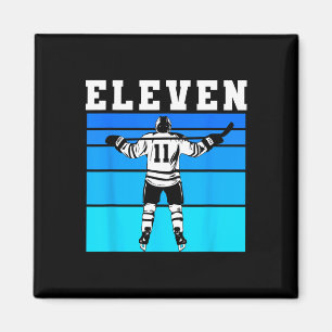Hockey Jongen 11e Verjaardag Elf IJshockey Verjaar Magneet