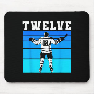 Hockey Jongen 12e Verjaardag Twaalf IJshockey Verj Muismat