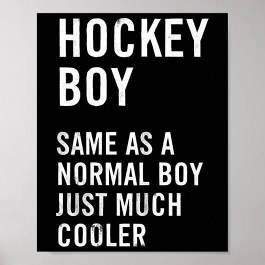 Hockey Jongen Definitie Grappig Poster (Voorkant)