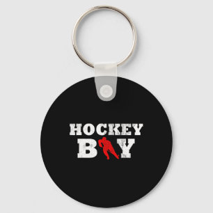 Hockey Jongen Speler Silhouet Sport Gift Sleutelhanger