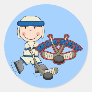 HOCKEY - Jongen Tshirts en geschenken Ronde Sticker