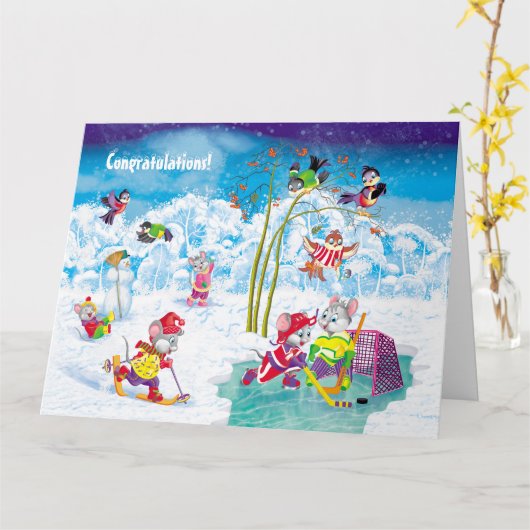 hockey kaart (Gele Bloem)