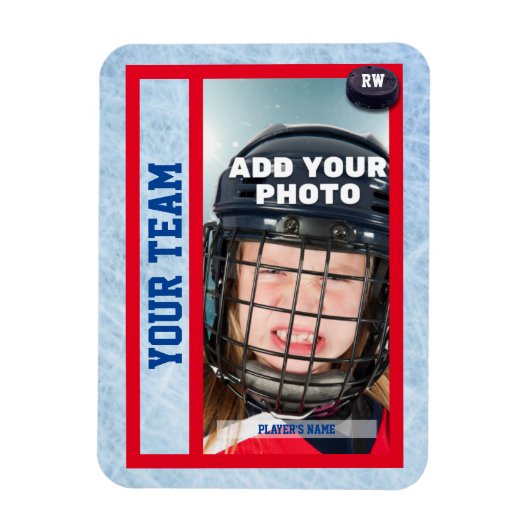 Hockey Kaart Souvenir Magneet (Verticaal)