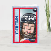 Hockey Kaart Verjaardag Kaart w / aangepaste stati (Voorkant)