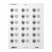 Hockey Kat Ogen Helm Adreslabel Etiket (Full Sheet)