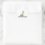 Hockey kat pissed ronde sticker (Tas)