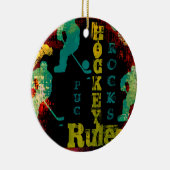 HOCKEY KERAMISCH ORNAMENT (Rechts)