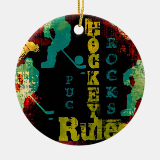 HOCKEY KERAMISCH ORNAMENT (Voorkant)