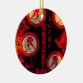 Hockey Keramisch Ornament (Rechts)