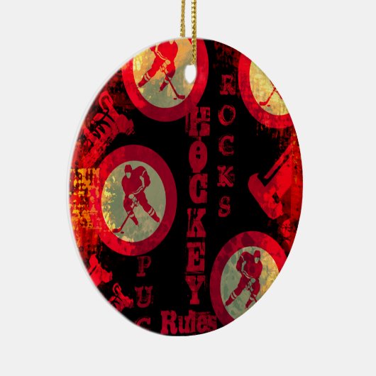 Hockey Keramisch Ornament (Rechts)