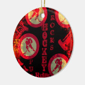 Hockey Keramisch Ornament (Links)