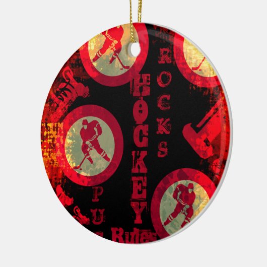 Hockey Keramisch Ornament (Links)