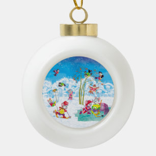 hockey keramische bal ornament