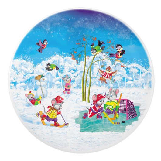 hockey keramische knop (Voorkant)